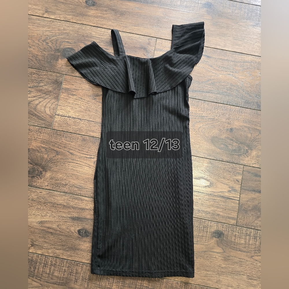 Elegant Black Ruffled Dress